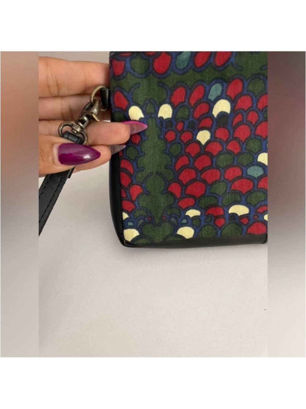 Sanaa Hyder Y2K Denim Leather Clutch ZH Collection Wristlet Retired NWOT - Picture 4 of 13